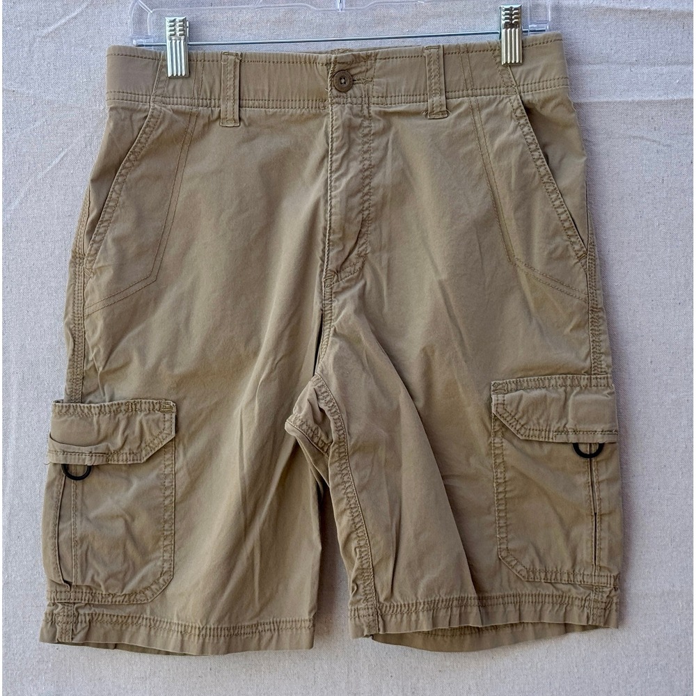 Lee Mens Extreme Motion Performance Series Cargo Shorts Khaki Tan Size 30